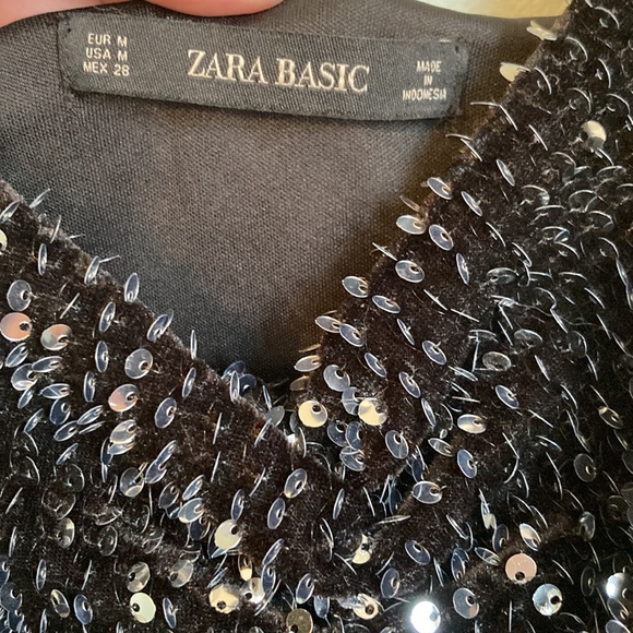Zara sparkly black dress - Picture 5 of 8